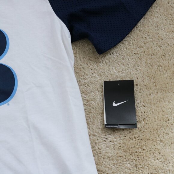 Nike White and Blue TB Logo Tee - Picture 2 of 4